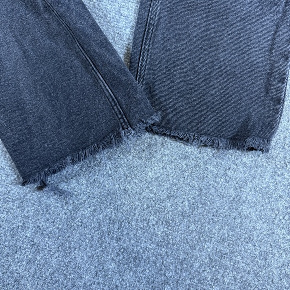 Abercrombie & Fitch Jeans Womens 25/0 Black 90s Straight Ultra High Rise Raw Hem - Picture 8 of 13